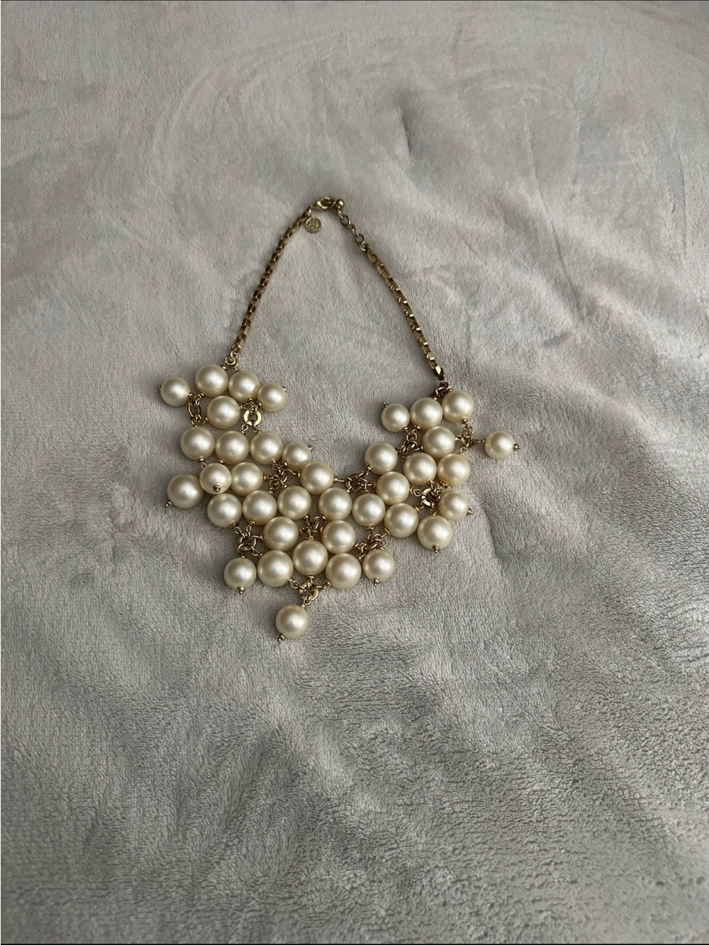 Lilly Pulitzer Gold-Tone Pearl Cluster Necklace